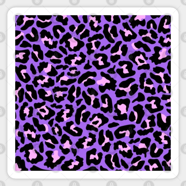 Pink and Purple Cheetah Print Sticker by TheSkullArmy